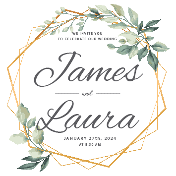 Invitation Logo James and Laura's Wedding